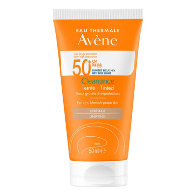 Protector Solar Avène Cleanance con color Fps50+ Piel Grasa Con Imperfecciones 50ml | Meses sin interés