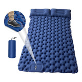 2 Personas Colchoneta Acampar Inflable Portátil + Almohada