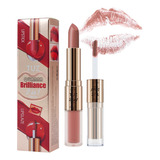 Labial Lipstick2en1 Brillante Resistante Elegante Dos Cabeza