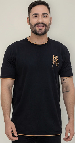 Camiseta Camisa Blusa Gola Dupla Manga Curta Flero