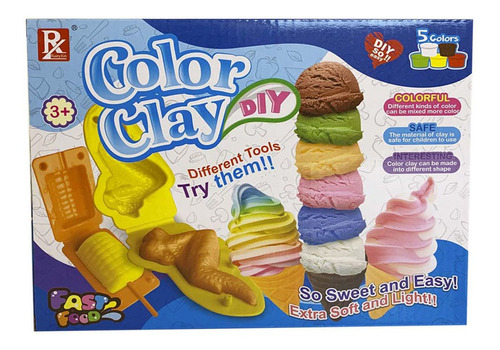 Juego De Masas Color Clay Fabrica De Helados Full