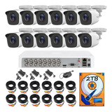 Kit Video Vigilancia 12 Cámaras 1080p Metal / 2tb