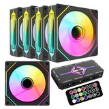 Ventiladores Rgb: Pack 5 Unidades 120mm Argb Con Control Rem