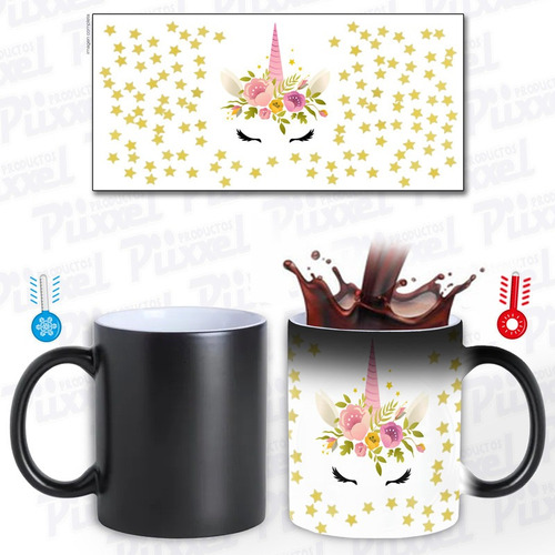 Regalo Para Amigas Taza Magica Unicornios Modelo 5