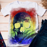 Camiseta Caveira Skull Cranio Lgbt Gay - Dicelli
