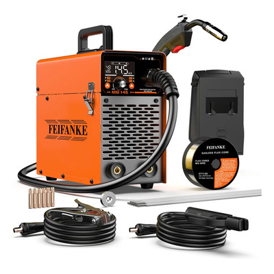 Soldadora Inversora 145a Máquina De Soldar 3 En 1 Sin Gas Mig+mma+tig 110v Portatil Soldadora De Microalambre, Pantalla Led Grande,igbt Con Sinergiapara Bricolaje Doméstico Y Soldadura Industrial | Meses sin interés