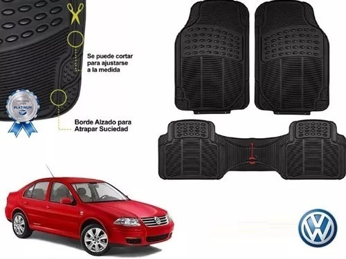 Tapete 3pzs Uso Rudo Negro Vw Jetta Clasico A5 Envio Gratis