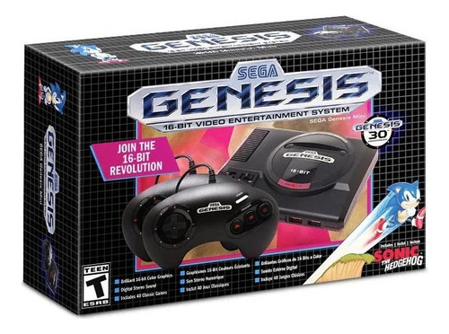 Sega Genesis Classic Mega Drive Classic Mini + Case E Controle De 6 Botões Original
