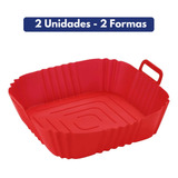 Kit 2un Forma Silicone Quadrada Arfryer Resistente Ao Calor 