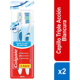 Colgate Cepillo Dental Triple Acción Blancura Medio 2pack