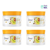 Pack X 4u Máscara Dove 1 Minuto Ritual Fortalecimiento 300g