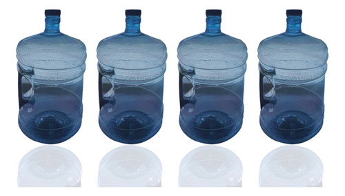 4 Garrafones Para Agua 11 Lts Plástico Pet Grado Alimenticio