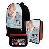 Mochila+ Funda Carpeta+ Cartu De Bts Park Ji-min K-pop #346