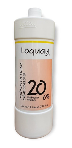 Peróxido En Crema Volumen 20 Loquay Crema Reveladora 1 Litro