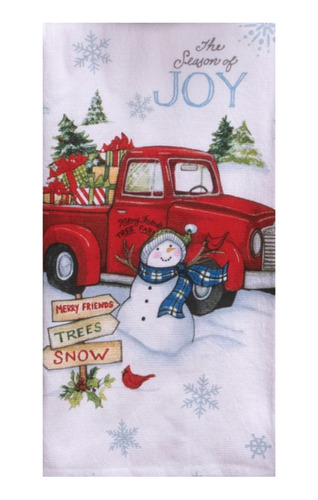 Toalla De Cocina Estampada Diseño Home For Christmas Truck