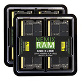 Nemix Ram 32gb (4x8gb) Kit Actualización Memoria Sodimm Con