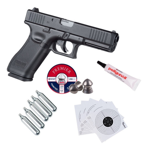 Pistola Glock 17 Co2 Blowback Gen 5 .177 Pellets Xchws C