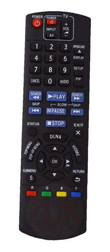 Control Remot Para Bluray Panasonic Bd83 Dmp-bd833 Zuk