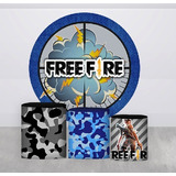 Painel Redondo 1,5 +  3 Capa Cilindro Freefire