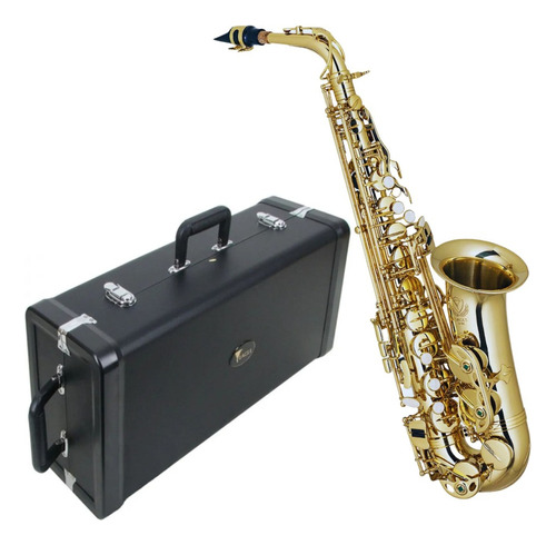 Sax Alto Eagle Sa501 Em Mib Laqueado C/ Case Nota Fiscal