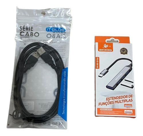 Cabo Macho/ Fêmea + Extensor Entrada Usb