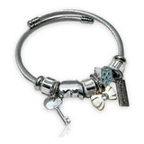 Pulsera Charms Moñito Blanco Estilo Pando Compatible Pandor