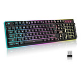 Teclado Inalámbrico Para Juegos Redthunder K10, Teclado Inal