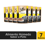 Pack 7 Sheba Alimento Húmedo Para Gato Adulto Pollo 85g