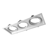 Spot De Embutir Cardanico 3 Luces Ar111 Led Blanco Cuota6