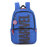 Mochila Costas Marvel Capitão América 18´ Azul Luxcel