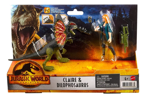 Figura Pack X2 Jurassic World Claire Y Dilophosaurus -lanús
