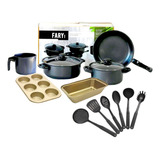 Set Ollas Bateria Reposteria Cocina Fary Home Budinera 12pz 