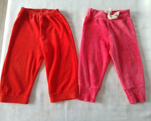 Lote De 2 Pantalones Plush Bebé 12 Meses. Ruabel. Mimo.