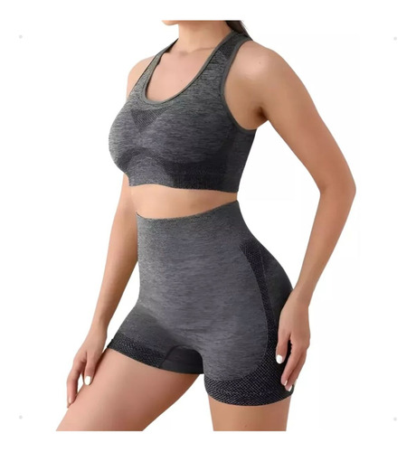 Top Short Conjunto Academia Fitness Levanta Bumbum Feminino