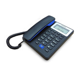 Teléfono Fijo Panacom Pa-7600 Negro Y Azul