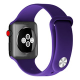 Correa Botón Compatible Iwatch Apple Watch 42/44/45mm Morado