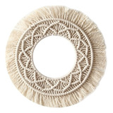 Espejo Decorativo Para Colgar Pared Tapiz Macramé Bohemia Ho