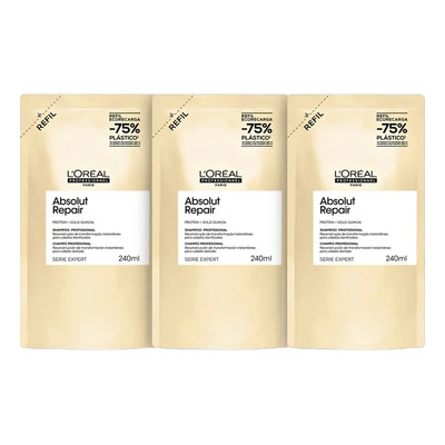 Kit C/3 Refill Sh Absolut Repair Loréal Professionnel 240ml