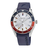 Reloj Para Hombre Nautica Gents Nautica Napfwf014 Azul Color De La Correa Gris