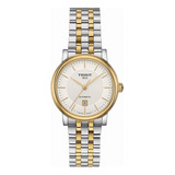 Reloj Tissot Carson Premium Automatic Lady T1222072203100 Color De La Malla Plateado Y Dorado Color Del Bisel Dorado Color Del Fondo Plateado