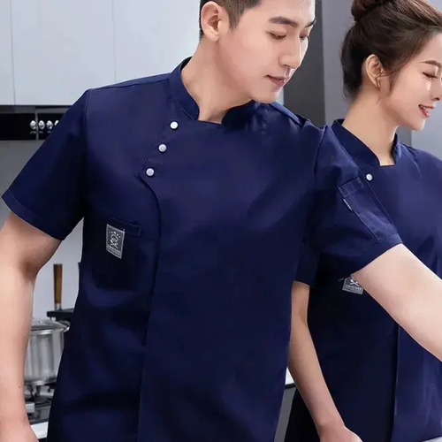 Filipinas Camisa De Manga Corta Uniforme De Chef Bolsillo D