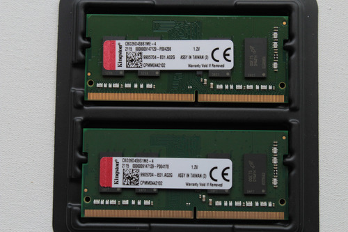 Memoria Ram Kingston Sodimm 2x4gb Ddr4