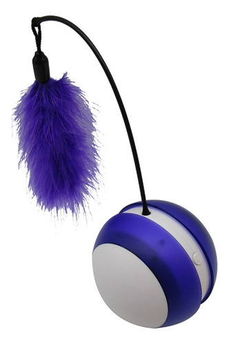 Juguete Para Gato Interactivo Pelota C/pluma Movimiento Luz