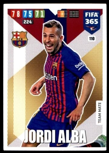 Carta Adrenalyn Xl Fifa 365 2020 / Jordi Alba