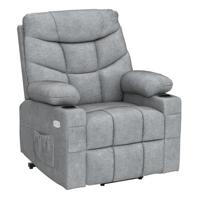 Sofa De Masaje Reclinable Eléctrico C\u002Felevador Adulto Mayor Color Gris | Meses sin interés