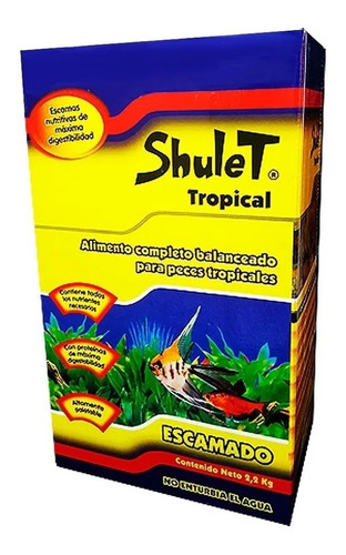 Alimento Shulet Tropical 250gr Fraccionado Escamas Peces 