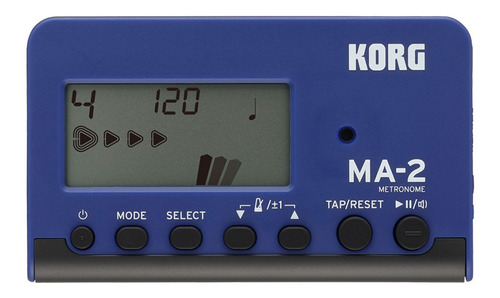 Metrónomo Digital Compacto Azul - Negro Korg Ma-2-blbk