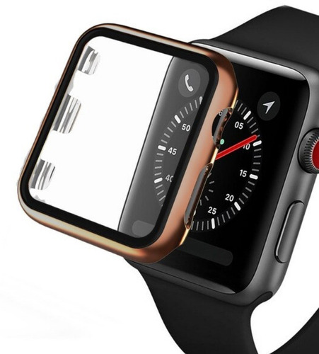 Case Brillante Con Mica Cristal Templado 5d Apple Watch 