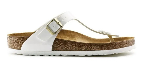 Sandalia Birkenstock Gizeh Bf Patent White  White Para Dama | Meses sin interés