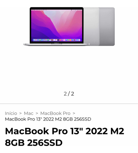 Macbook Pro 13 2023 8 Gb Ram Ssd 256